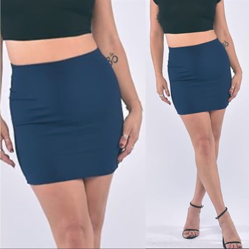 Forever 21 teal blue bodycon mini skirt size small